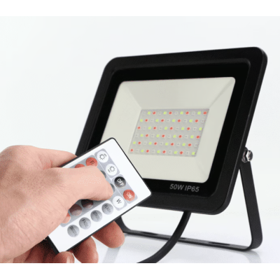 Proiector 50W 220V cu leduri multicolore si telecomanda