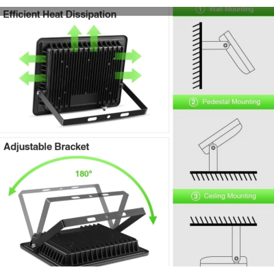 Proiector 50W 220V cu leduri multicolore si telecomanda