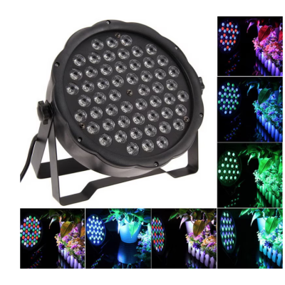 Proiector joc de lumini PAR 54 leduri RGB 8 jocuri de lumini