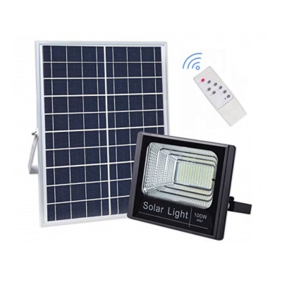 Proiector LED 100W cu panou solar si telecomanda HA