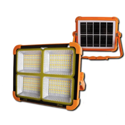 Proiector LED cu panou solar putere 500W portocaliu