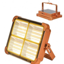 Proiector LED cu panou solar putere 500W portocaliu