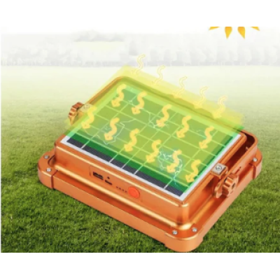 Proiector LED cu panou solar putere 500W portocaliu