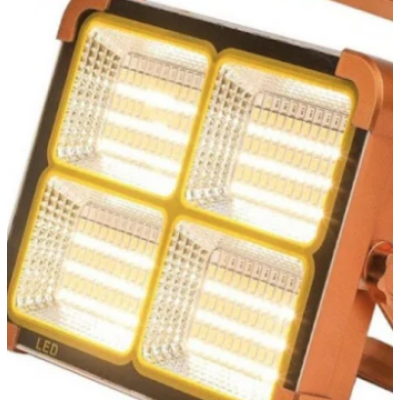 Proiector LED cu panou solar putere 500W portocaliu