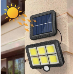 Proiector solar 10W 6 casete COB SL-F120 Senzor de lumina si miscare