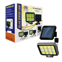 Proiector solar 288LED 50W senzor de miscare HS 8022 telecomanda 3 moduri de iluminare 12 casete