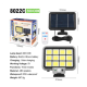 Proiector solar 288LED, 50W, senzor de miscare, HS-8022 telecomanda, 3 moduri de iluminare