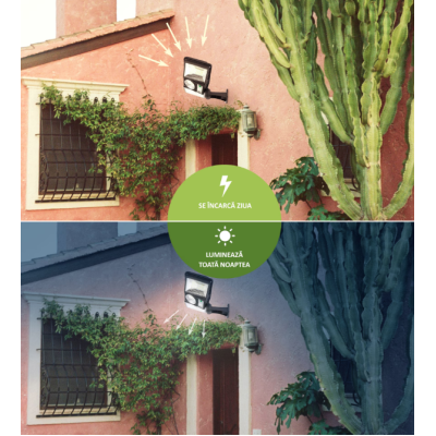 Proiector Solar GD 2202 cu senzor de miscare LED Integrat putere 50 W