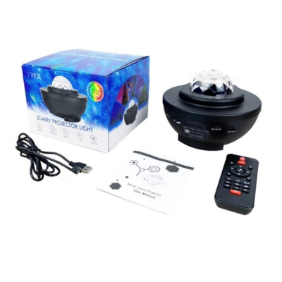 Proiector stil lampa de veghe galaxy pentru camera si boxa incorporata