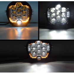 Proiector stroboscop cu lumina de zi galbena 12v-24v 280w 6000k