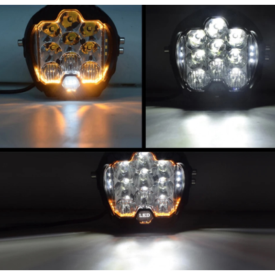 Proiector stroboscop cu lumina de zi galbena 12v-24v 280w 6000k