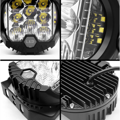 Proiector stroboscop cu lumina de zi galbena 12v-24v 280w 6000k