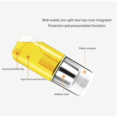 Pulverizator spray pentru ulei din sticla, reutilizabil 180 ml