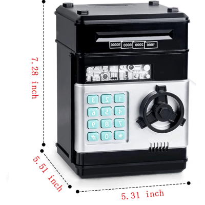 Pusculita ATM interactiva tip Seif deschidere cu pin sunete si lumina