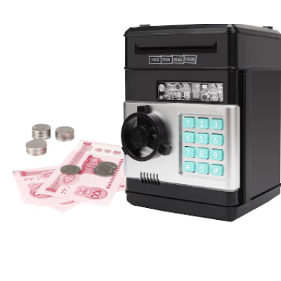 Pusculita ATM interactiva tip Seif deschidere cu pin sunete si lumina