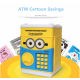 Pusculita interactiva pentru copii Minion cu functie ATM seif si cod pin
