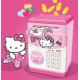 Pusculita pentru copii cu functie ATM cod pin si seif Roz/Alb Hello Kitty