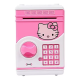 Pusculita pentru copii cu functie ATM cod pin si seif Roz/Alb Hello Kitty