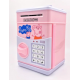 Pusculita pentru copii cu functie ATM cod pin si seif Roz/Alb Peppa Pig Pusculita pentru copii cu functie ATM cod pin si seif Roz/Alb Peppa Pig
