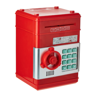 Pusculita Tip Seif  deschidere cu pin  sunete si lumina  ROSIE