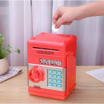 Pusculita Tip Seif  deschidere cu pin  sunete si lumina  ROSIE