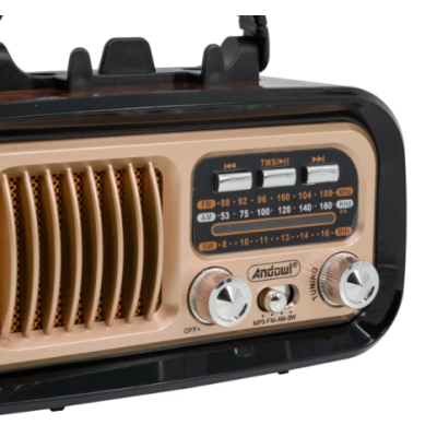 Radio portabil cu bluetooth model retro Q SY 721 cu incarcare solara