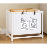 Raft/Cos Depozitare Haine Murdare pentru Baie 1 Cos Cadru de Otel Inoxidabil