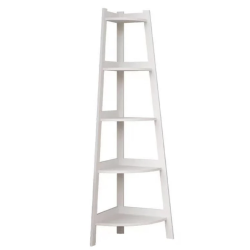 Raft de Colt din PVC cu 5 etajere pentru camera baie sau bucatarie 106x30x30cm Alb