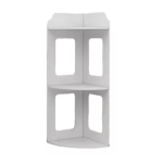 Raft de Colt pentru Birou 2 Etajere Compact 60x24x24cm Alb