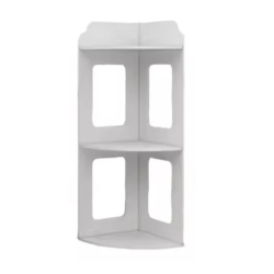 Raft de Colt pentru Birou 2 Etajere Compact 60x24x24cm Alb