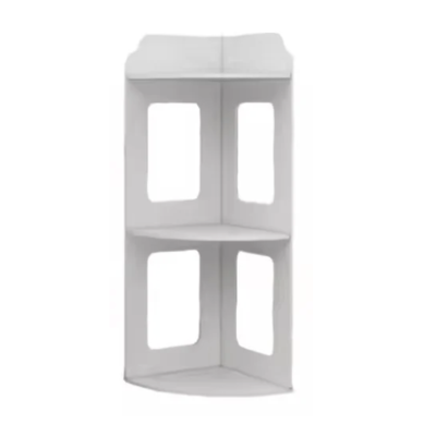 Raft de Colt pentru Birou 2 Etajere Compact 60x24x24cm Alb