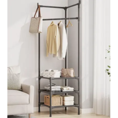 Raft de colt pentru haine negru