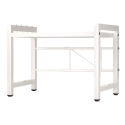 Raft extensibil pentru bucatarie polita ajustabila pe inaltime ALB