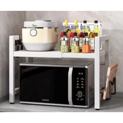 Raft extensibil pentru bucatarie polita ajustabila pe inaltime ALB