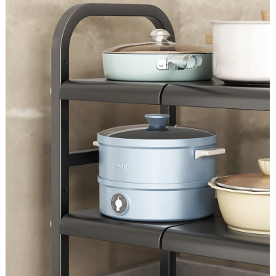 Raft metalic pentru depozitare sub chiuveta extensibil 55 85 cm 4 cosuri