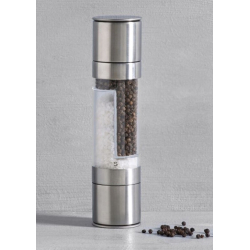Rasnita 2 in 1 pentru piper si sare, Inox, Argintiu