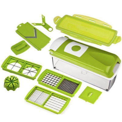 Razatoare multifunctionala cu 11 piese pentru fructe si legume