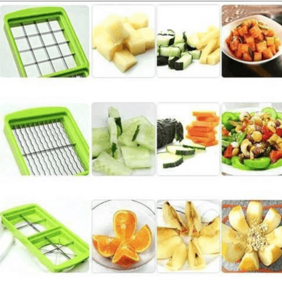 Razatoare multifunctionala cu 11 piese pentru fructe si legume