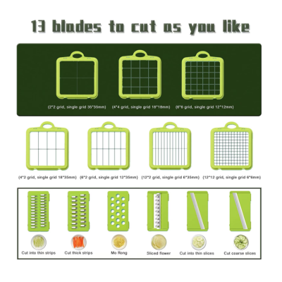 Razatoare multifunctionala pentru fructe si legume 22 piese lame din otel inoxidabil BA