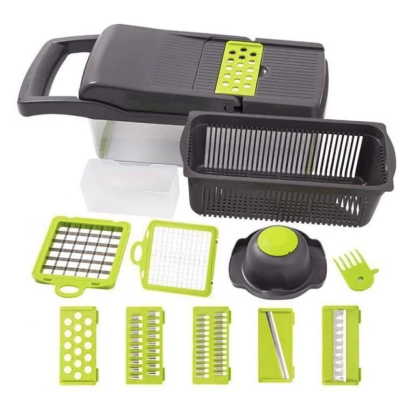 Razatoare multifunctionala Veggie Slicer 16 accesorii incluse lame din otel inoxidabil