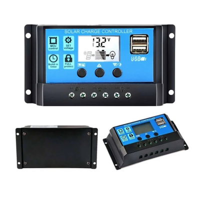 Regulator-controler solar PWM 10A 12V/24V 2 X USB si LCD XL