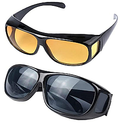 Set 2 Perechi Ochelari pentru Condus zi/noapte  HD VISION  Unisex