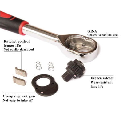 RIB chei tubulare 12 piese 1/4 cu cheie clichet otel crom vanadiu 4-13 mm