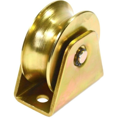 Roata poarta culisanta ingusta diametru 80mm cu sina tip teava