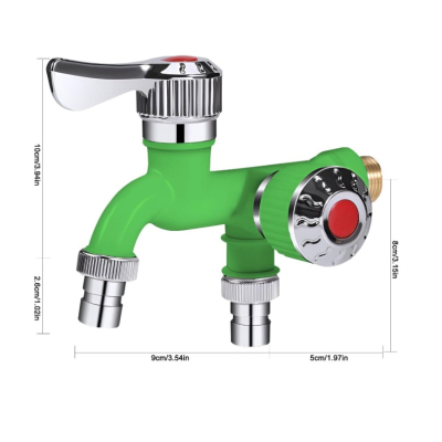 Robinet de apa cu dubla iesire de 1/2 inch interfata universala