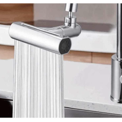 Robinet de bucatarie cu extensie 4 moduri curgere apa cascada picaturi de ploaie bule si 2 jeturi