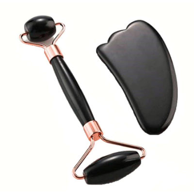 Rola masaj cu piatra neagra pentru fata FLFWLASS Jade