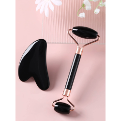 Rola masaj cu piatra neagra pentru fata FLFWLASS Jade