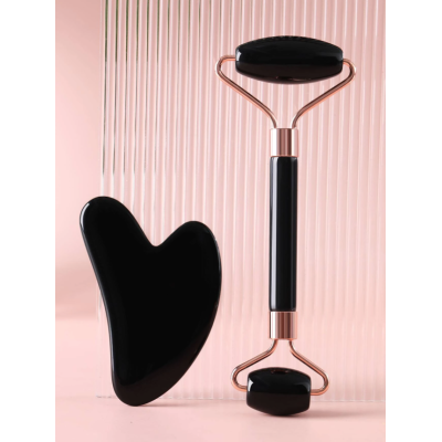 Rola masaj cu piatra neagra pentru fata FLFWLASS Jade