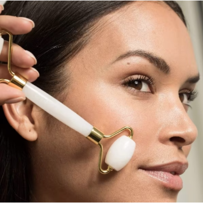 Rola masaj facial cu doua capete cu piatra ALBA